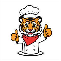 A cartoon chef holding a plate of food in a kitchen setting