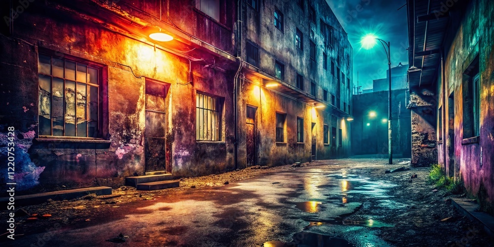 Poster grunge texture background with copy space: low light photography for design projects