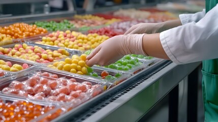 Food Inspector Examining Expiry Dates and Labels on Packaged Products for Consumer Safety and Risk