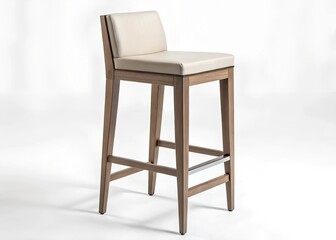 wooden chair on white background