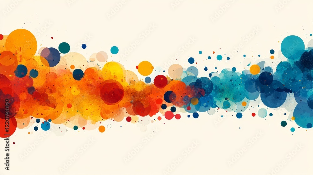 Poster abstract colorful watercolor bubbles background with gradient effect