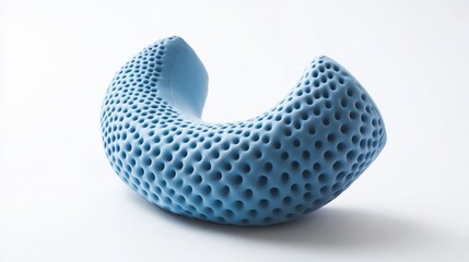 Unique Blue Abstract Sculpture with Texture and Design