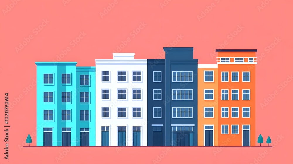 Aufkleber vibrant cityscape showcasing workflow automation for onboarding new tenants with step-by-step guide
