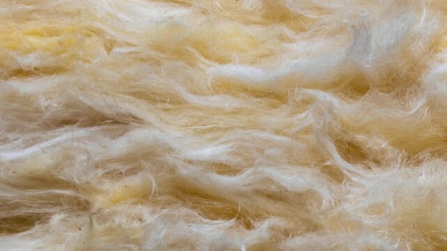 yellow mineral wool with a visible texture