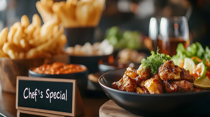 Upscale Restaurant Menu Highlights Enticing Chef's Special Upgrades for Customers