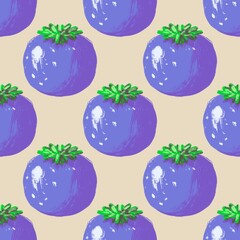 abstract fruit seamless pattern hand drawn for background or print