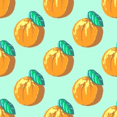 abstract fruit seamless pattern hand drawn for background or print