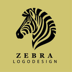 "Modern Zebra Logo Icon with Black and White Striped Pattern for Branding and Wildlife-Themed Businesses in Vector Art Style"
