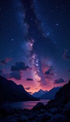 Vast expanse of black velvet strewn with glittering stars , photography, deep, celestial