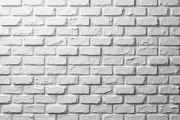 Fototapeta premium Clean, modern brick wall, uniform light gray bricks , clean, background, simple