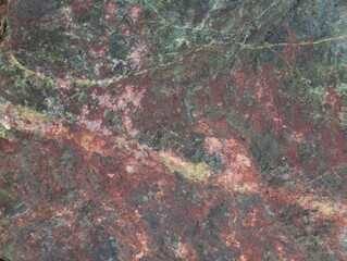 Stone close-up, textured picture, background, colored stone after the rain