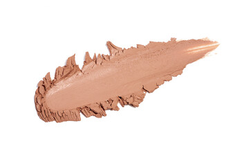 Make-up matte concealer foundation bb-cream smudge, stroke, isolated on white