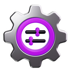 Gear 3d render icons