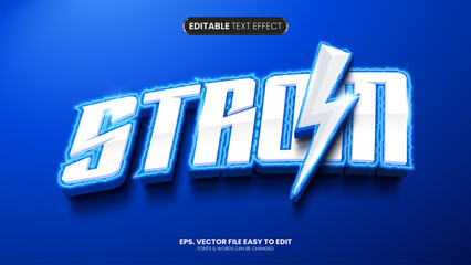 Strom 3d strong editable text effect style