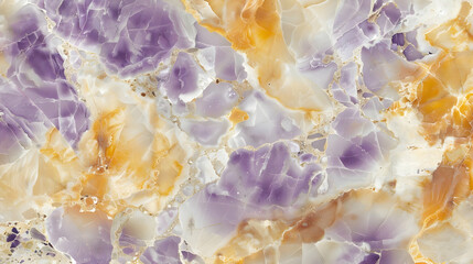 A close-up of colorful agate stone with purple and orange hues.