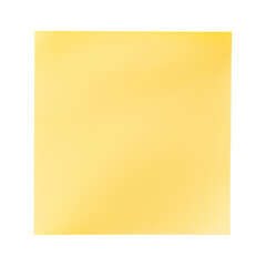 Blank yellow sticky note isolated against a white or transparent background, sticky post it note png image