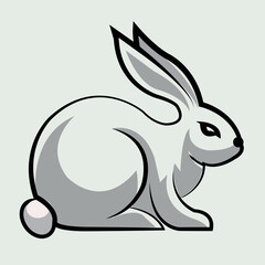 A cute rabbit vector art