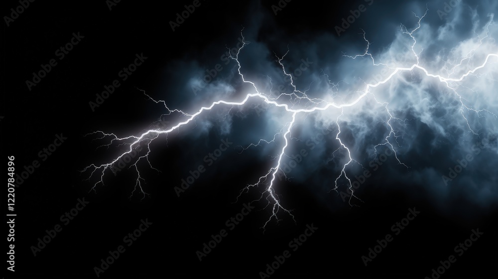 Aufkleber spectacular lightning effect on transparent background for use in designs and visual media, perfect 