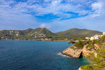 Naklejka premium Blick über die Bucht von Canyamel, Mallorca, Spanien