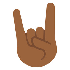 Obraz premium Rock On Gesture Clipart Illustration | Hand Making Horns Sign Isolated on White Background