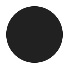 Black Circle Clipart Illustration | Simple Solid Circle Isolated on White Background