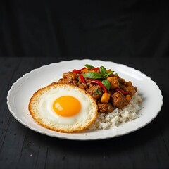 fried eggs with bacon