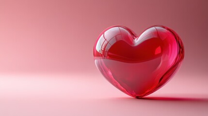 Elegant love icon design on soft pink background for social networks