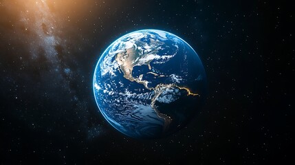 A highly detailed and accurate photo of the Earth planet