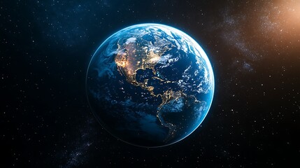 A highly detailed and accurate photo of the Earth planet