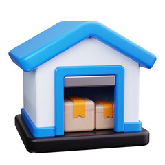 Storage Facility 3d render icons