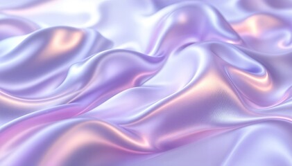 Fototapeta premium Wavy Satin Fabric with Pastel Pink and Lavender Shine