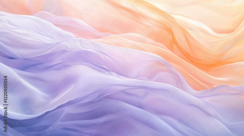Poster abstract fluid gradient waves with pastel hues for background or textures in design
