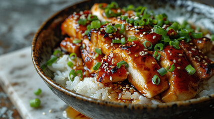  juicy chicken rise in plate