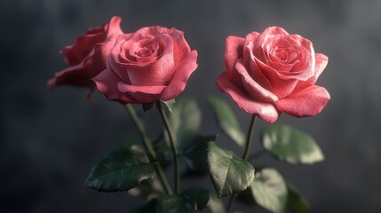 Obraz premium Ultra realistic roses for valentine's day with detailed texture for romantic decor