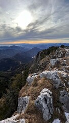 sunset over the mountains