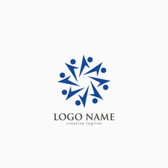 Consulting logo, connect, together, care, handshake, hand, friendship, relations, team, social, consult, community logo fully editable vector template