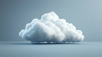 Icon Cloud on Grey Gradient Background. Vector.