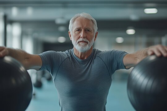 Uplifting Elderly Rehabilitation Step-by-Step Exercises for Seniors Empathetic Care and Encouragement Guide an Elderly Man Through Careful Rehabilitation Exercises Watch Him Gain Strength and