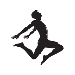 Active jumping person silhouette for dynamic graphics - Jumping person vector - Jumping person illustration - jump silhouette - Jumping vector
