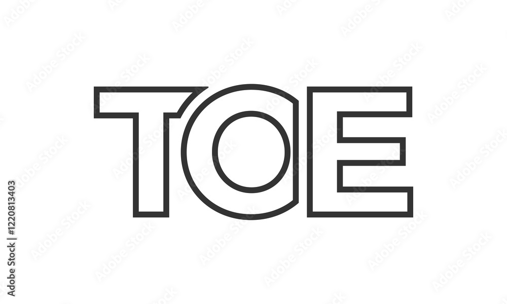 Poster toe logo design template with strong and modern bold text. initial based vector logotype featuring s