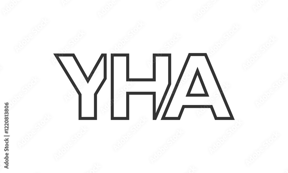 Fototapete yha logo design template with strong and modern bold text. initial based vector logotype featuring s