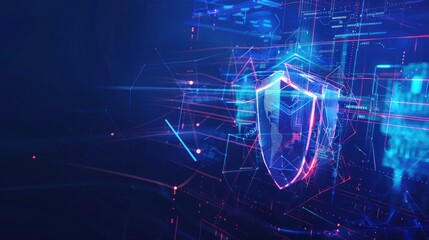 Obraz premium Cyber Security Shield