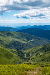 Fototapeta premium landscape with clouds and mountains