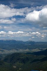 mountains and clouds