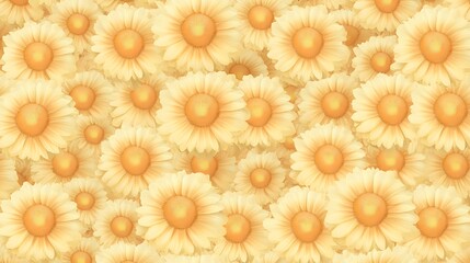 Fototapeta premium Pastel sunflowers background, floral design