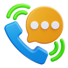 phone call 3d render icons