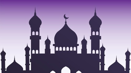 The Beauty of Islamic Architecture A Mosque Illustration Background Reflecting Peace and Unity