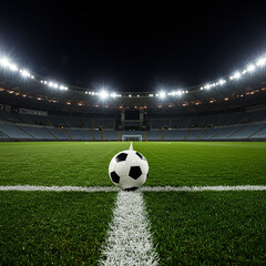 soccer ball on stadium