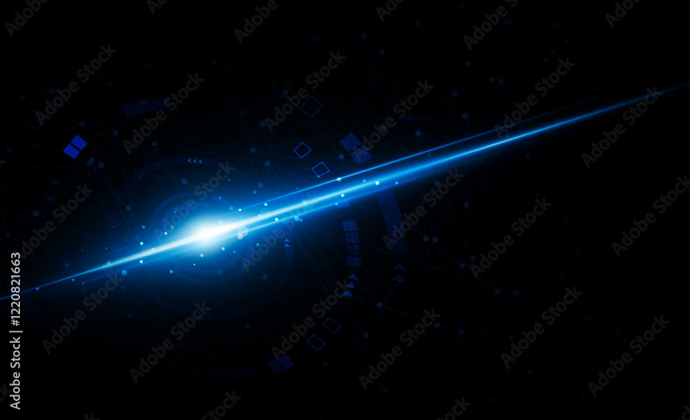 Aufkleber abstract light out technology background with big data internet connection, abstract sense of scienc