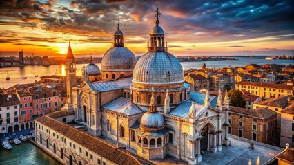 Fototapeta premium Majestic Basilica dei Ss Giovanni e Paolo, Venice: Gothic Architecture & Italian Landmark